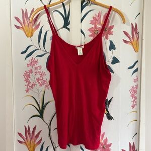 Bozzolo Red Ribbed Camisole